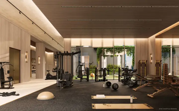Indoor-outdoor fitness studio